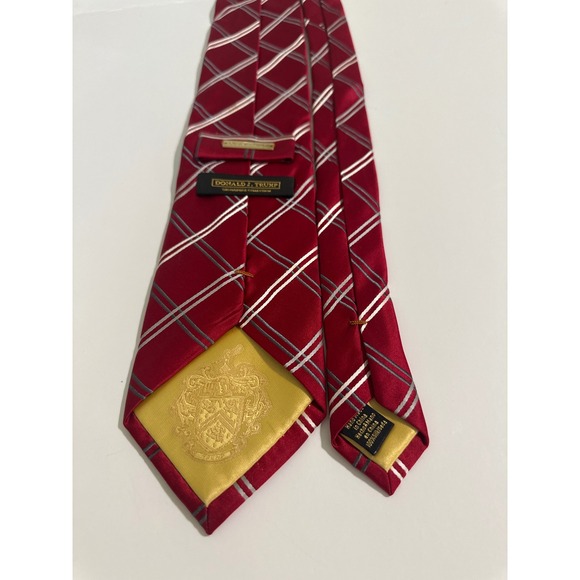 Donald J. Trump Signature Tie Plaid Patterned Necktie‎ Business - Picture 1 of 4